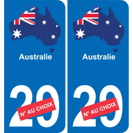 Australia map flag sticker sticker plaque immatriculation