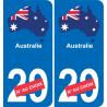 Australia mappa bandiera adesivo adesivo targa di immatricolazione