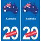 Australia map flag sticker sticker plaque immatriculation