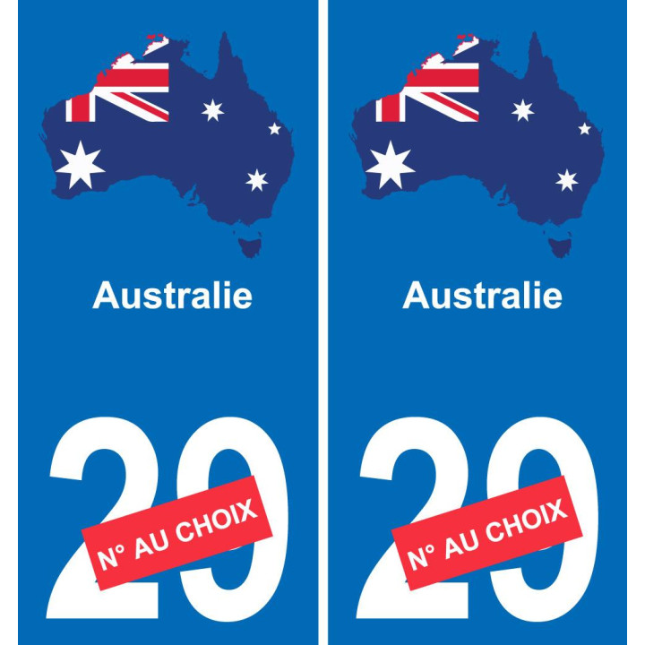 Australia mapa de la bandera de la etiqueta engomada de la etiqueta engomada de la placa de matriculación