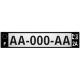 4 Autocollants Stickers Auto Plaque d'immatriculation 2A Black Edition Corse