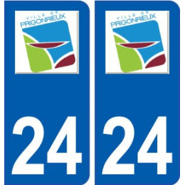 24 Prigonrieux logo autocollant plaque stickers département