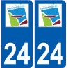 24 Prigonrieux logo autocollant plaque stickers département