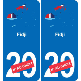 fidschi karte fahne aufkleber sticker plakette ez
