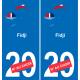 fidschi karte fahne aufkleber sticker plakette ez