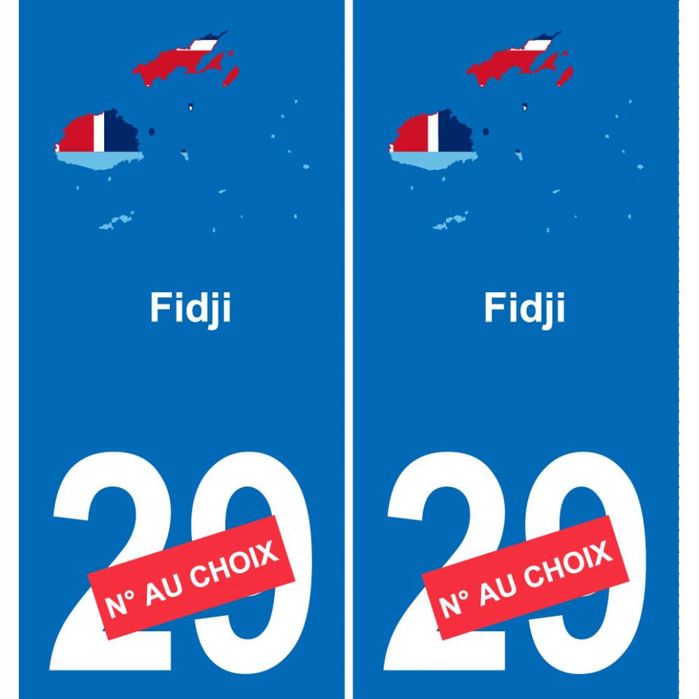 fidschi karte fahne aufkleber sticker plakette ez