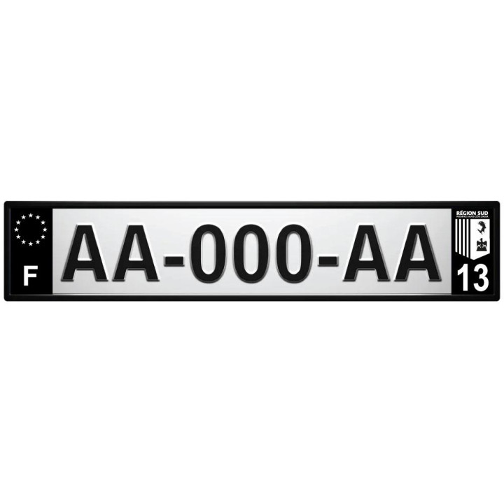 13 Bouche du Rhône noir autocollant plaque immatriculation auto sticker Lot de 4 Stickers