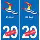 kiribati karte fahne aufkleber sticker plakette ez
