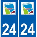 24 Prigonrieux logo autocollant plaque stickers département