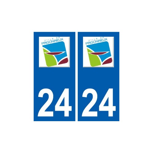 24 Prigonrieux logo autocollant plaque stickers département