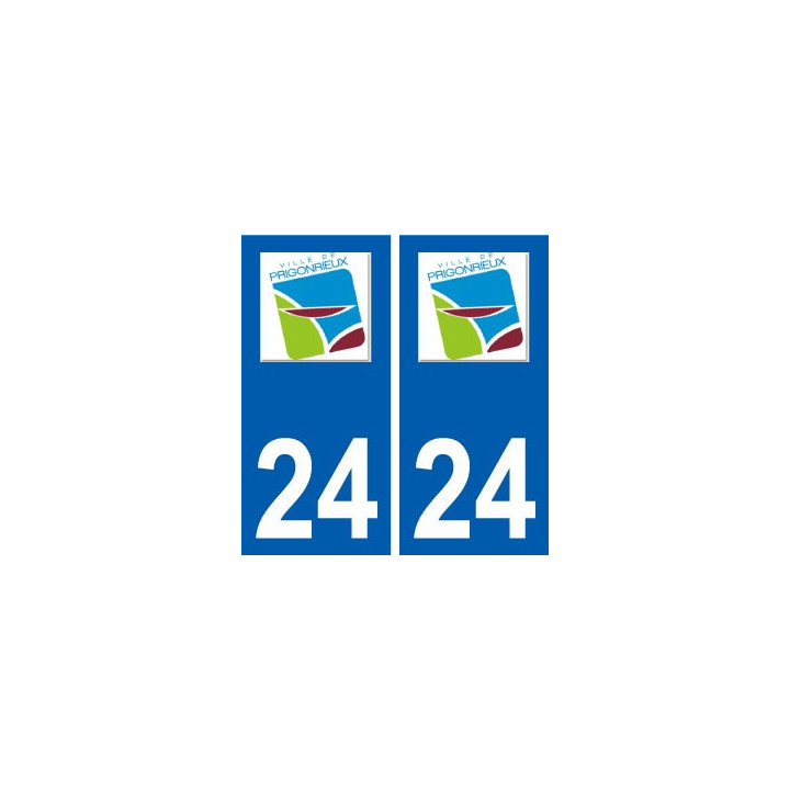 24 Prigonrieux logo autocollant plaque stickers département
