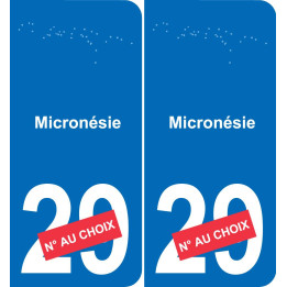 Mikronesien karte fahne aufkleber sticker plakette ez