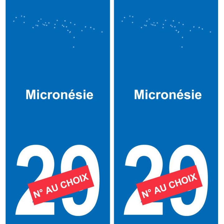 Mikronesien karte fahne aufkleber sticker plakette ez