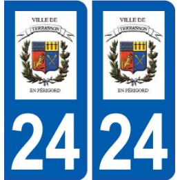 24 Terrasson-Lavilledieu logo autocollant plaque stickers département