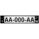 64 Pau logo sticker plate registration city