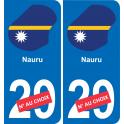 Nauru map flag sticker sticker plaque immatriculation
