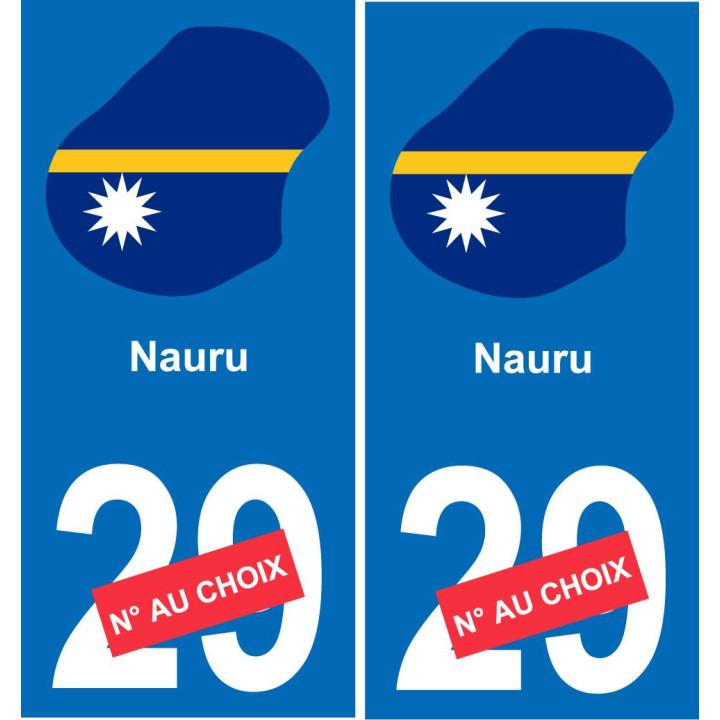 Nauru map flag sticker sticker plaque immatriculation