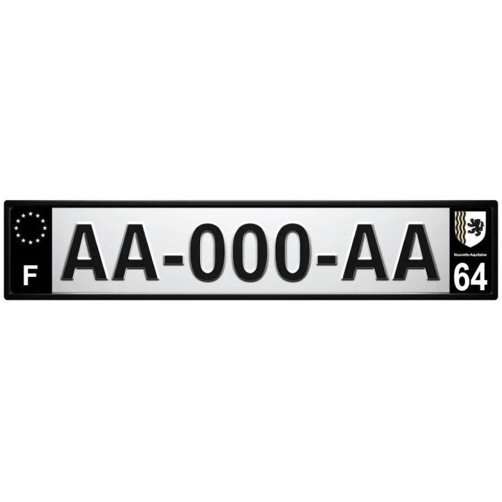 64 Pau sticker plate registration city