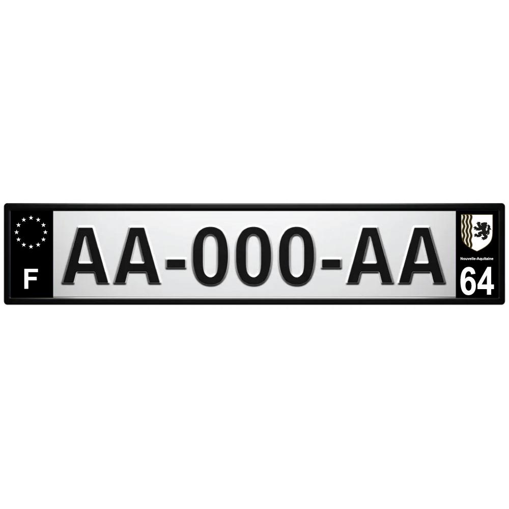 Autocollant plaque immatriculation blason département 64 Laruns logo ville  sticker