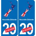New Zealand map flag sticker sticker plaque immatriculation