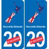 New Zealand map flag sticker sticker plaque immatriculation