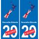 New Zealand map flag sticker sticker plaque immatriculation