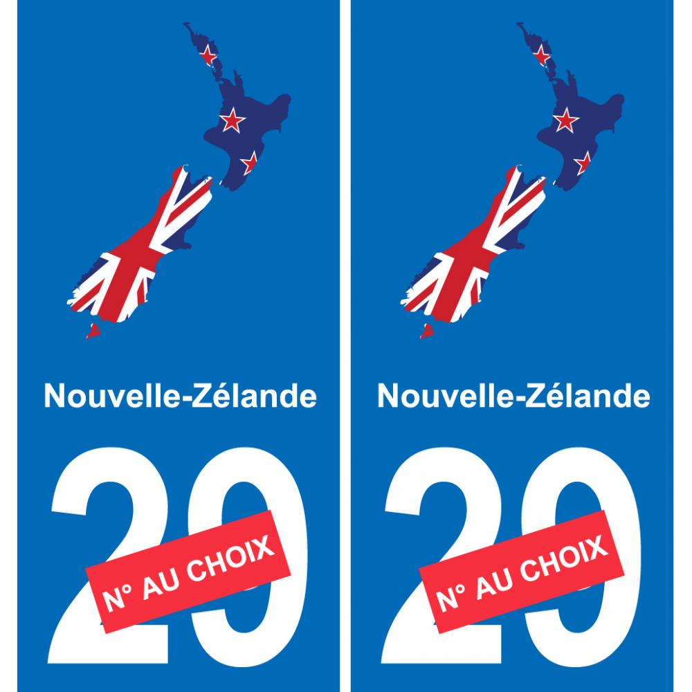 New Zealand map flag sticker sticker plaque immatriculation
