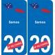 France carte drapeau autocollant sticker plaque immatriculation