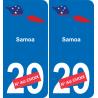 samoa map flag sticker sticker plaque immatriculation