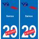 samoa karte fahne aufkleber sticker plakette ez