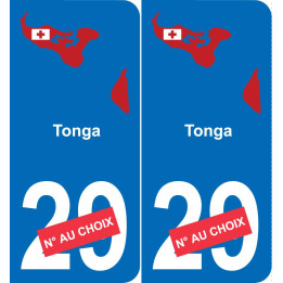 tonga mapa de la bandera de la etiqueta engomada de la etiqueta engomada de la placa de matriculación