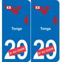 tonga map flag sticker sticker plaque immatriculation