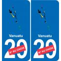 Vanuatu mappa bandiera adesivo adesivo targa di immatricolazione