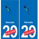 Vanuatu map flag sticker sticker plaque immatriculation