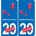 Wallis e Futuna mappa bandiera adesivo adesivo targa di immatricolazione