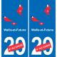 wallis-et-futuna carte drapeau autocollant sticker plaque immatriculation auto voiture département