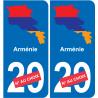 Armenia map flag sticker sticker plaque immatriculation