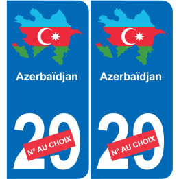 Aserbaidschan karte fahne aufkleber sticker plakette ez