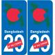 Bangladesh map flag sticker sticker plaque immatriculation