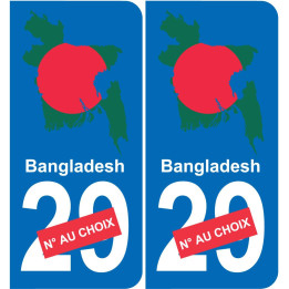 Bangladesh mapa de la bandera de la etiqueta engomada de la etiqueta engomada de la placa de matriculación
