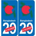 Bangladesh map flag sticker sticker plaque immatriculation