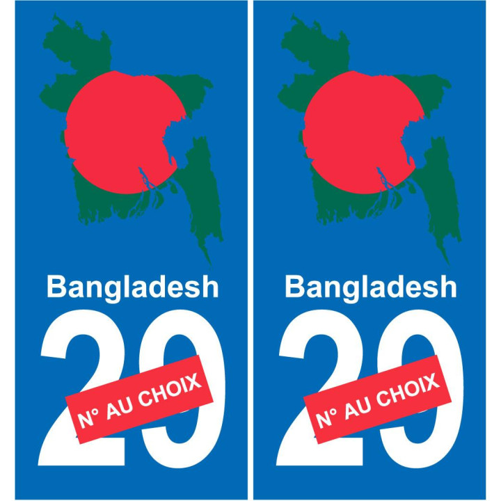 Bangladesh mapa de la bandera de la etiqueta engomada de la etiqueta engomada de la placa de matriculación