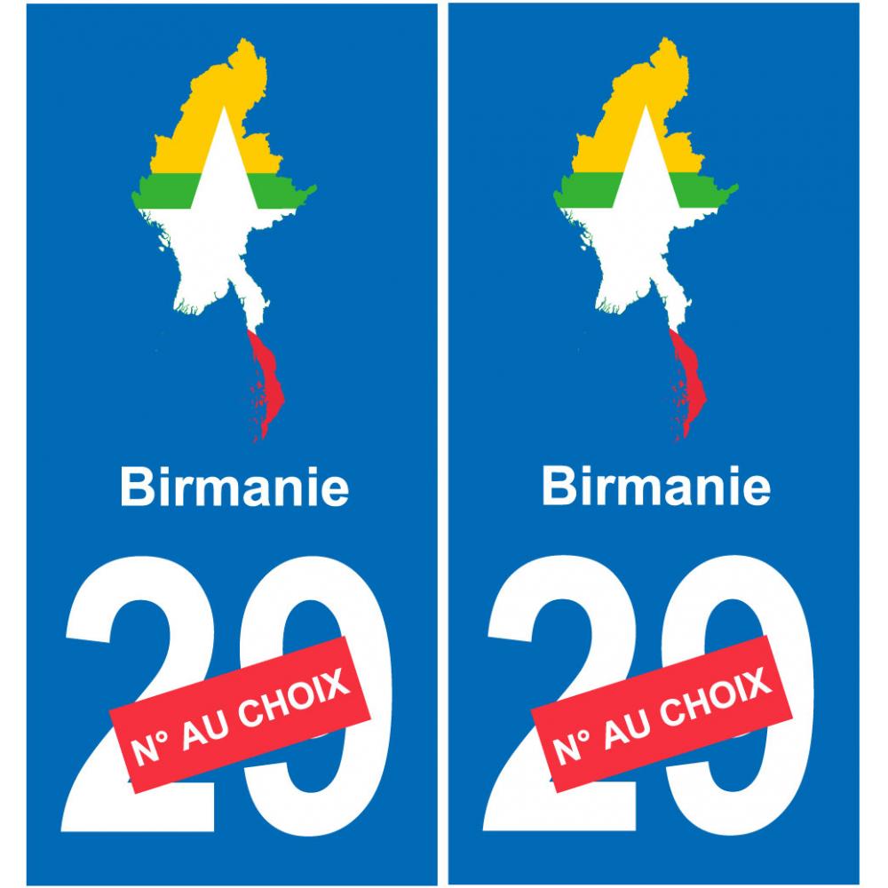 Birma karte fahne aufkleber sticker plakette ez