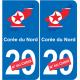 North Korea map flag sticker sticker plaque immatriculation