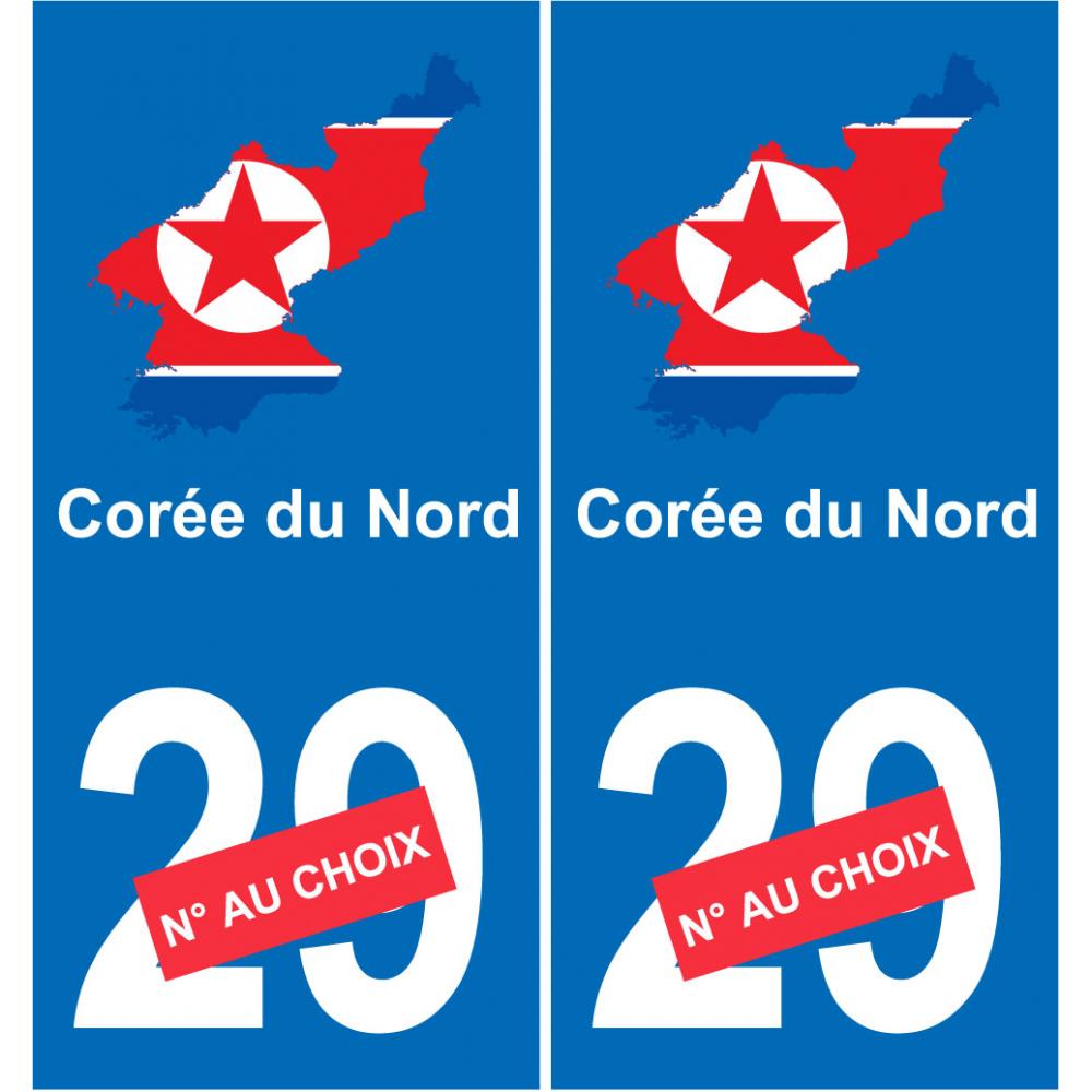 Core du Nord mapa de la bandera de la etiqueta engomada de la etiqueta engomada de la placa de matriculación