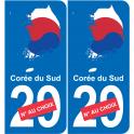 South Korea map flag sticker sticker plaque immatriculation