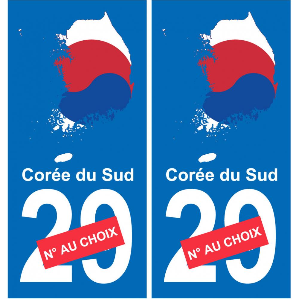 Corea del Sud mappa bandiera adesivo adesivo targa di immatricolazione