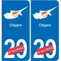 Cyprus map flag sticker sticker plaque immatriculation