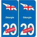 Georgia map flag sticker sticker plaque immatriculation
