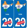 India map flag sticker sticker plaque immatriculation
